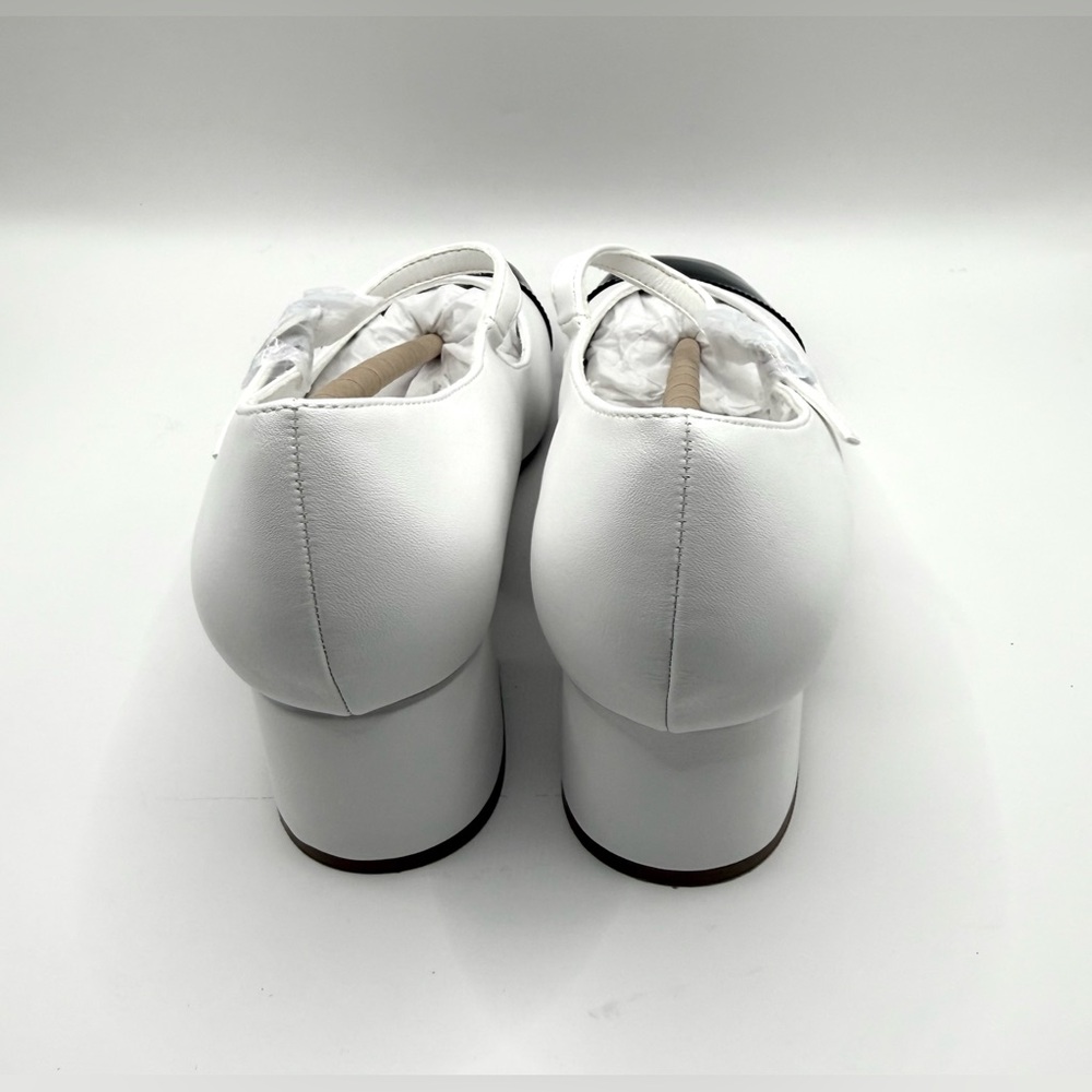 Dream Pairs Women’s Mary Jane Dress Shoes White/Black Cap Toe Sz 6.5 New In Box - Picture 3 of 7